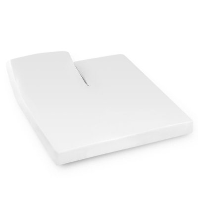 LINNEA Drap housse relaxation uni 100% coton alto - tr T&ecirc;te relevable uniquement 2x70x200 cm - Blanc