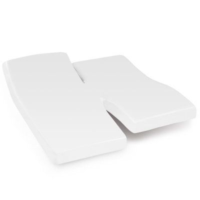 LINNEA Drap housse relaxation uni 2x100x220 cm coton alto blanc tpr t&ecirc;te et pied relevable