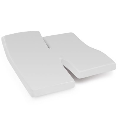 LINNEA Drap housse relaxation uni 2x90x190 cm 100% coton ALTO Calcium - TPR T&ecirc;te et pied relevable