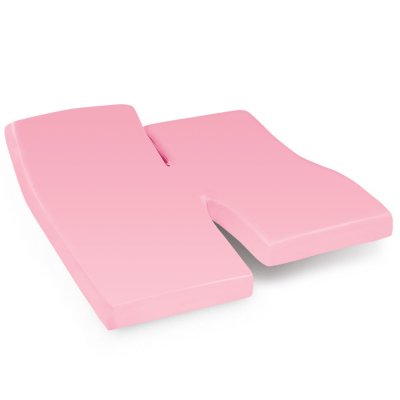 LINNEA Drap housse relaxation uni 2x90x190 cm 100% coton ALTO Macaron - TPR T&ecirc;te et pied relevable