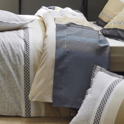 TRADILINGE Drap percale marlow acier -240 x 310 cm-