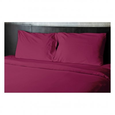 HOME LINGE PASSION Drap plat 100% coton fuchsia 180x290 cm