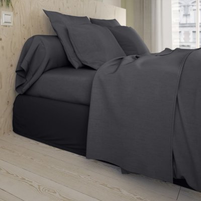 DODO Drap plat Coton Carbone 180x290 cm - 