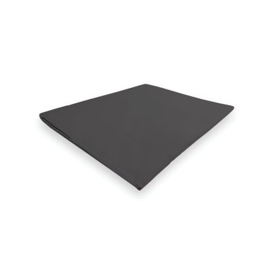 SOLEIL D OCRE Drap plat en coton 240x300 cm percale anthracite, par soleil d'ocre