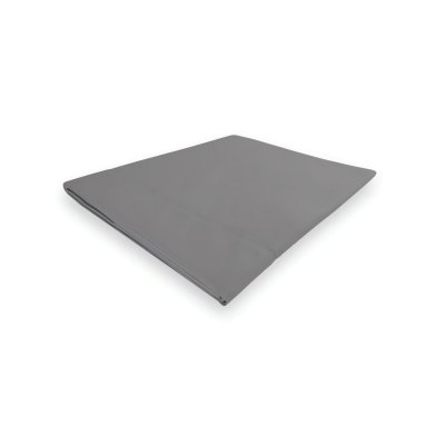 SOLEIL D OCRE Drap plat en coton 260x300 cm PERCALE gris, par Soleil d'ocre