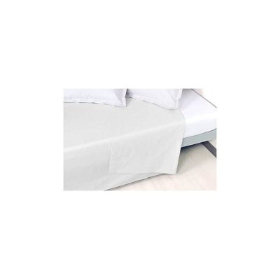 AC DECO Drap plat en percale de coton - manoir - 270 x 300 cm - blanc neige