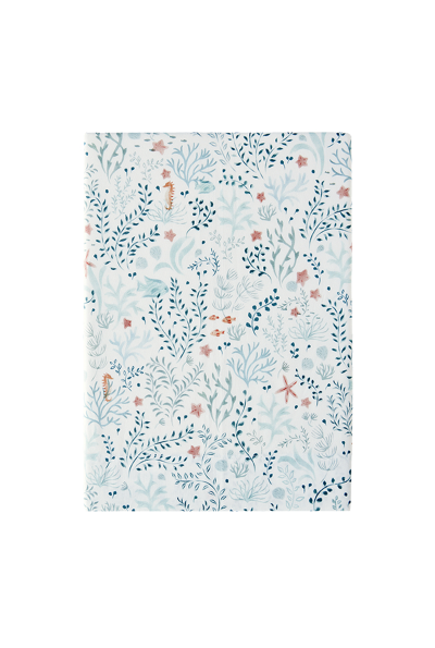 ESSIX Drap Plat imprim&eacute; en Percale de Coton, sous l'oc&eacute;an, 270x300 cm, 