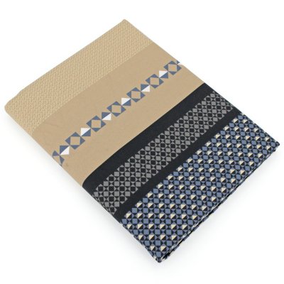 LINNEA Drap plat percale de coton marlow 240x310 cm - Multicolore Acier