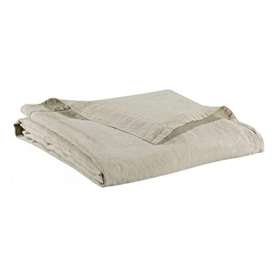 VIVARAISE Drap Plat stonewashed en lin naturel 240 x 300 cm