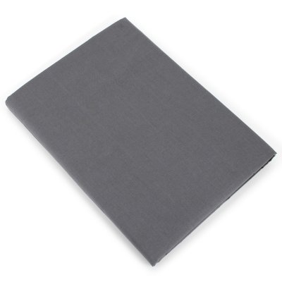 LINNEA Drap plat uni 100% coton alto 240x310 cm - Gris Manhattan
