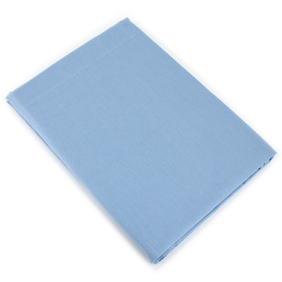 LINNEA Drap plat uni 100% coton alto 270x310 cm - Bleu Belle ile