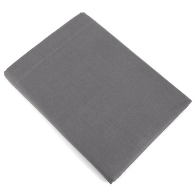 LINNEA Drap plat uni 100% coton alto 270x310 cm - Gris Manhattan