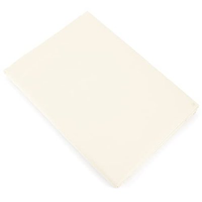 LINNEA Drap plat uni 100% coton alto 270x310 cm - Ivoire Cr&egrave;me