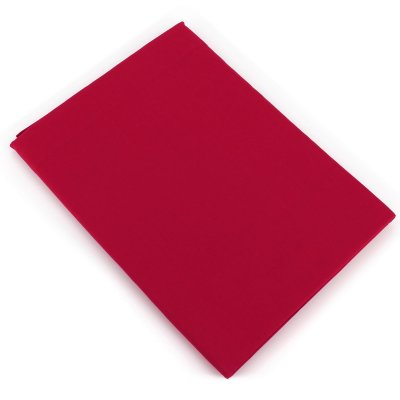 LINNEA Drap plat uni 100% coton alto 270x310 cm - Rouge Garance