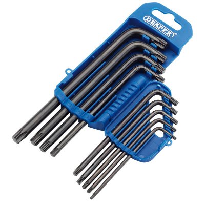 DRAPER  TX-Star 33743 Jeu de 9 cl&eacute;s Allen Torx Bleu
