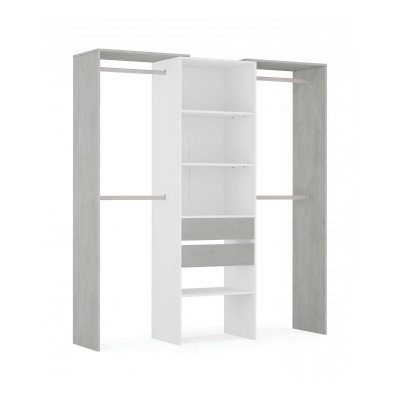 Dressing avec effet bois blanc et b&eacute;ton