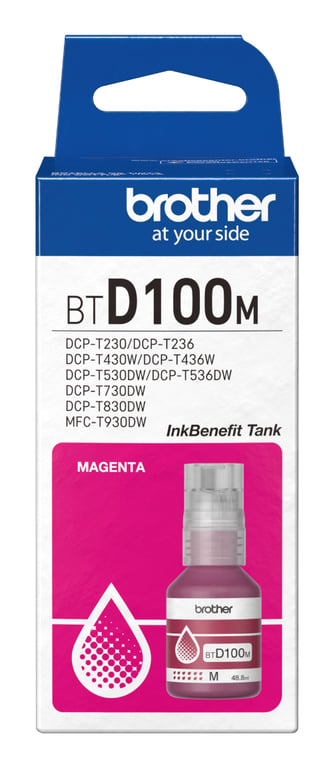 BROTHER Druckkopfpatrone  BTD100M MAGENTA INK BOTTLE - 5000 PAGES