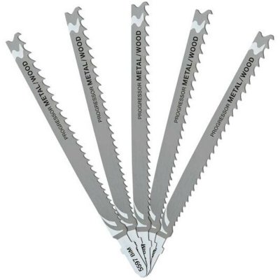 DEWALT DT2059 Lot de 5 Lames de scie sauteuse rogressor Tooth T Shank Bi-Metal T345XF
