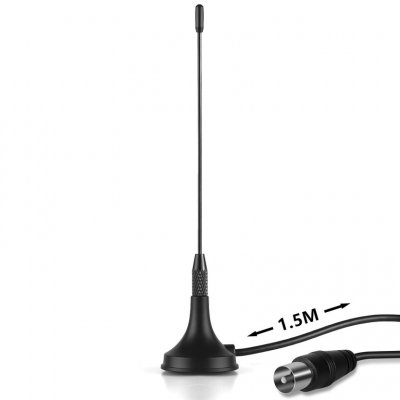 AUGUST DTA180 - Antenne - tige - TV, radio - 1.08 dBi - ext&eacute;rieur, int&eacute;rieur, montable magn&eacute;tiquement