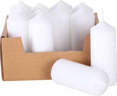 DEVINEAU Dtm 139500 Bougies blanches &agrave; d&eacute;corer Format 110 x 40 mm Lot de 12