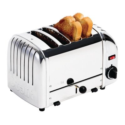 DUALIT  Grille-Pain 4 Tranches en Inox - 130 Tranches/h