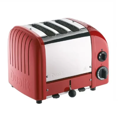 DUALIT  - grille-pains 3 fentes 1700w rouge 30262 - aws classic 30262