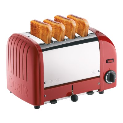 DUALIT  - grille-pains 4 fentes 2200w rouge 40366 - vario 