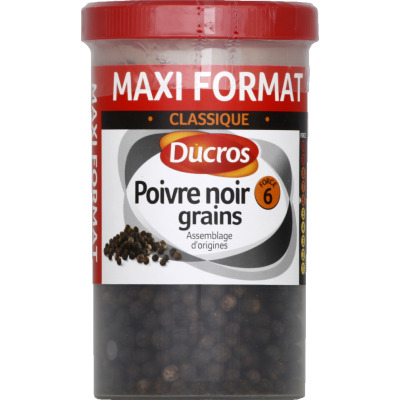 DUCROS  - Poivre Noir Grains n&deg;6 Classique 90 g