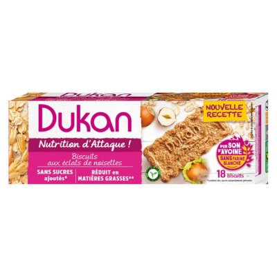 DUKAN  Biscuits de Son d'Avoine Saveur Noisette 225 g