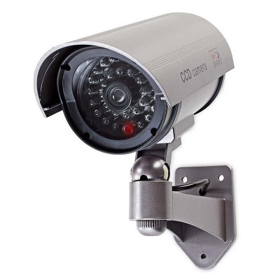 NEDIS DUMCB40GY Cam&eacute;ra de S&eacute;curit&eacute; Factice, Tube, IP44, Gris