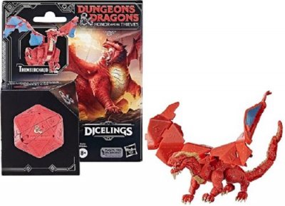 HASBRO Dungeons & Dragons Honor Among Thieves Dicelings Dragon Figure Rouge