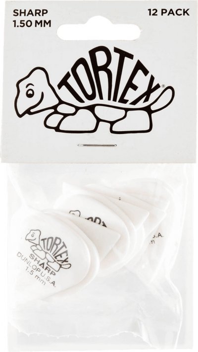 DUNLOP  412P150 - Player's pack de 12 m&eacute;diators Tortex Sharp - 1,50mm