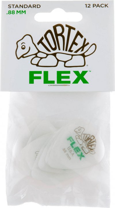 JIM DUNLOP Dunlop 428P88 M&eacute;diators Tortex Flex 0,88mm sachet de 12