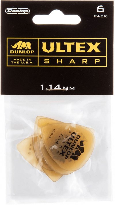 JIM DUNLOP Dunlop 433P1.14 Ultex&reg; Sharp, 1,14 mm, lot de 6