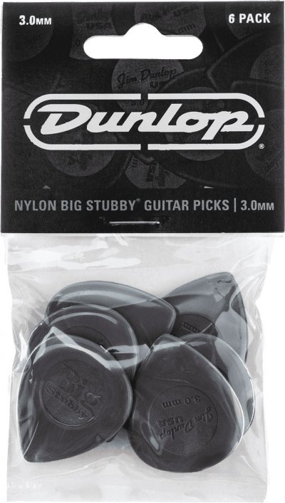  Dunlop 445p30 - Pack 6 M&eacute;diators Big Stubby 3,00mm