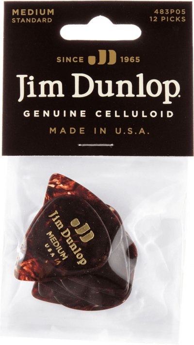 DUNLOP  483P05MD Lot de 12 M&eacute;diators pour Guitare Taille M