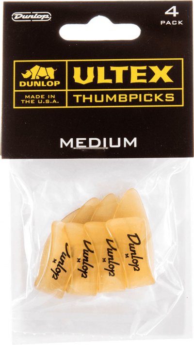 DUNLOP  9072p - Players's Pack De 4 Onglets Pouce Ultex M&eacute;dium