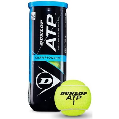 DUNLOP  balles de tennis ATP caoutchouc/felt jaune 4 pi&egrave;ces