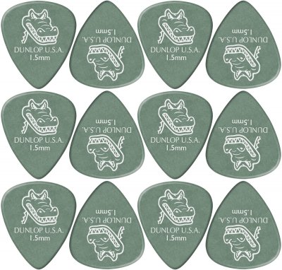DUNLOP  Gator Grip 1.5mm Lot De 12 M&eacute;diators Pour Guitare