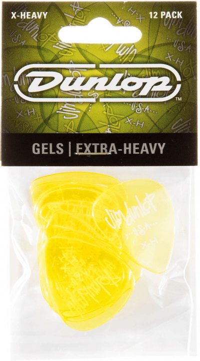 DUNLOP  Gels Extra Heavy M&eacute;diators (12x) Extra Heavy, Jaune