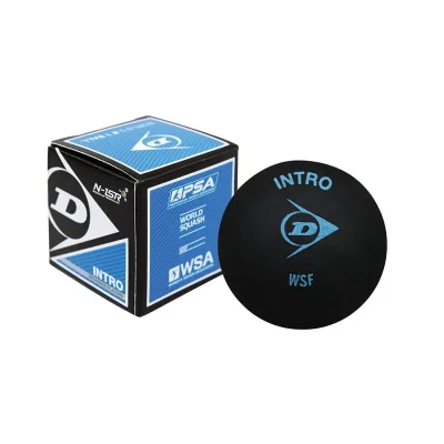 Dunlop Intro Single Blue Dot Squash Balls Noir 3 Balls