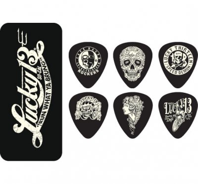 DUNLOP  L13CT73 Lucky 13 Bo&icirc;te de 6 M&eacute;diators 0,73 mm
