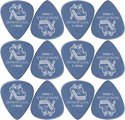 DUNLOP  m&eacute;diators Gator Grip 114, bleu (12 pi&egrave;ces)