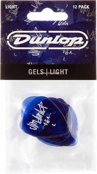 JIM DUNLOP Dunlop m&eacute;diators Gels Light, bleu (12 pi&egrave;ces)