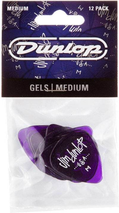 DUNLOP  m&eacute;diators Gels Medium, violet (12 pi&egrave;ces)