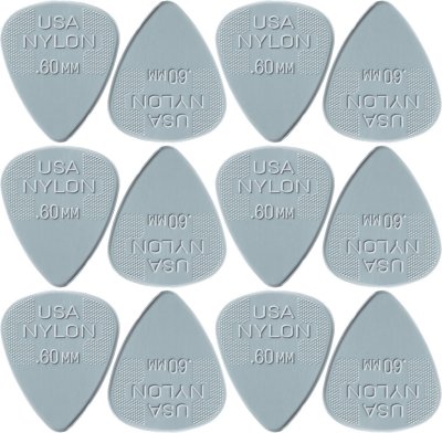 DUNLOP  Nylon Standard M&eacute;diators 0,60mm Gris Clair (12x)