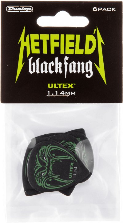 DUNLOP  Ph112p114 Hetfield Black Fang M&eacute;diators 1.14mm (6 Pi&egrave;ces)