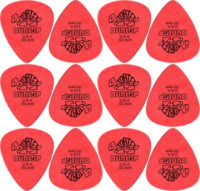 DUNLOP  Tortex Standard M&eacute;diator 0,50 Mm Rouge (12x)