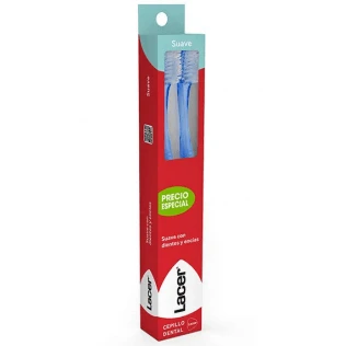 LACER Duplo Brosse &agrave; Dents  Doux 2 Unit&eacute;s + Brosse de Voyage Cadeau