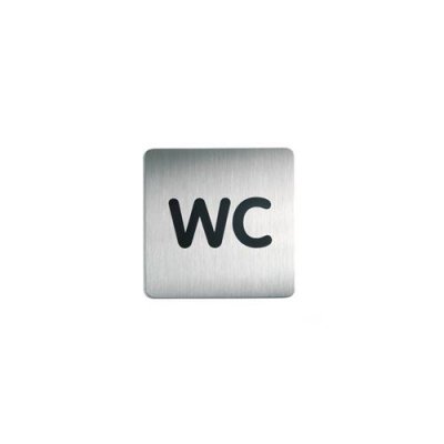 DURABLE   pictogramme picto ""wc"", carr&eacute;, en acier noir